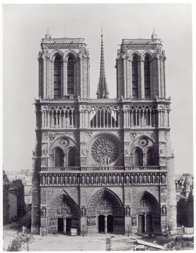 Façade de Notre-Dame, Paris, fin du XIXe siècle - Adolphe Giraudon